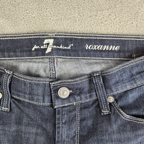 7 For All‎ Mankind Roxanne Jeans Womens 28 Blue Denim Skinny Classic Stretchy - Picture 11 of 15